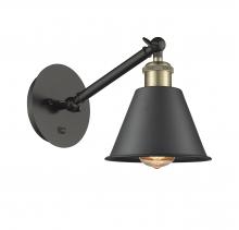 Innovation Lighting 317-1W-BAB-M8-LED - Smithfield - 1 Light - 7 inch - Black Antique Brass - Adjustable Sconce