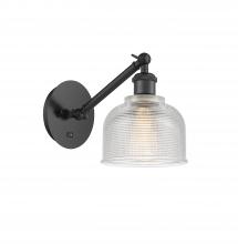 Innovation Lighting 317-1W-BK-G412-LED - Dayton - 1 Light - 6 inch - Matte Black - Adjustable Sconce