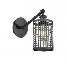 Innovation Lighting 317-1W-BK-M18-BK - Nestbrook - 1 Light - 5 inch - Matte Black - Adjustable Sconce