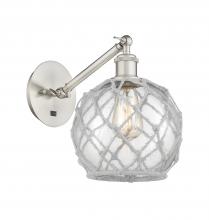 Innovations Lighting 317-1W-SN-G122-8RW - Farmhouse Rope - 1 Light - 8 inch - Brushed Satin Nickel - Sconce