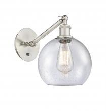 Innovations Lighting 317-1W-SN-G124-8-LED - Athens - 1 Light - 8 inch - Brushed Satin Nickel - Sconce