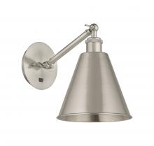 Innovations Lighting 317-1W-SN-MBC-8-SN - Berkshire - 1 Light - 8 inch - Brushed Satin Nickel - Sconce