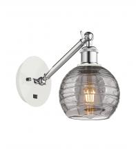Innovations Lighting 317-1W-WPC-G1213-6SM - Athens Deco Swirl - 1 Light - 6 inch - White Polished Chrome - Sconce