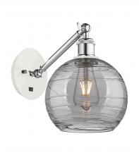 Innovations Lighting 317-1W-WPC-G1213-8SM - Athens Deco Swirl - 1 Light - 8 inch - White Polished Chrome - Sconce