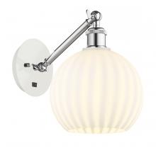 Innovation Lighting 317-1W-WPC-G1217-8WV - White Venetian - 1 Light - 8 inch - White Polished Chrome - Adjustable Sconce