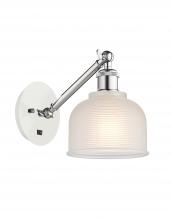 Innovation Lighting 317-1W-WPC-G411-LED - Dayton - 1 Light - 6 inch - White Polished Chrome - Adjustable Sconce