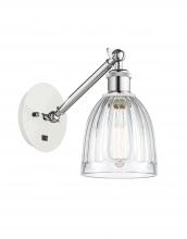 Innovation Lighting 317-1W-WPC-G442-LED - Brookfield - 1 Light - 6 inch - White Polished Chrome - Adjustable Sconce