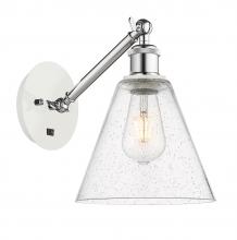 Innovations Lighting 317-1W-WPC-GBC-84 - Berkshire - 1 Light - 8 inch - White Polished Chrome - Sconce