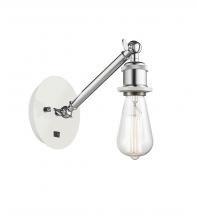 Innovation Lighting 317-1W-WPC - Belfast - 1 Light - 5 inch - White Polished Chrome - Adjustable Sconce