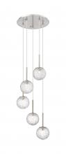 Innovation Lighting 320-5P-SN-G320-6CL-SN - Barrington - 5 Light - 16 inch - Brushed Satin Nickel - Cord hung - Mini Pendant