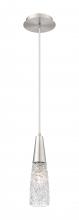 Innovation Lighting 322-1P-SN-G322-3CL - Amherst Brook - 1 Light - 3 inch - Brushed Satin Nickel - Cord Hung - Mini Pendant