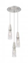 Innovation Lighting 322-3P-SN-G322-3CL - Amherst Brook - 3 Light - 10 inch - Brushed Satin Nickel - Cord Hung - Multi Pendant