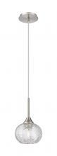 Innovation Lighting 323-1P-SN-G323-7CL - Berkshire - 1 Light - 7 inch - Brushed Satin Nickel - Cord Hung - Pendant
