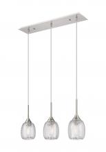 Innovation Lighting 323-3I-SN-G323-5CL - Berkshire - 3 Light - 27 inch - Brushed Satin Nickel - Cord Hung - Island Light