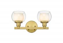 Innovation Lighting 330-2W-SG-CLW-LED - Cairo - 2 Light - 15 inch - Satin Gold - Bath Vanity Light