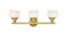 Innovation Lighting 330-3W-SG-CLW-LED - Cairo - 3 Light - 24 inch - Satin Gold - Bath Vanity Light