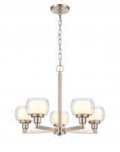 Innovation Lighting 330-5CR-SN-CLW-LED - Cairo - 5 Light - 20 inch - Satin Nickel - Chain Hung - Chandelier