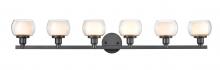 Innovation Lighting 330-6W-BK-CLW-LED - Cairo - 6 Light - 45 inch - Black - Bath Vanity Light