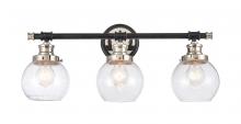 Innovation Lighting 340-3W-BPN-G3404-6-LED - Saybrook - 3 Light - 24 inch - Black Polished Nickel - Bath Vanity Light