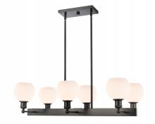 Innovation Lighting 341-6CR-BK-G121-6 - Concord - 6 Light - 35 inch - Matte Black - Cord hung - Island Light