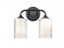 Innovations Lighting 342-2W-BK-CLW-LED - Fairbank - 2 Light - 12 inch - Matte Black - Bath Vanity Light