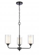 Innovation Lighting 342-3CR-BK-CLW-LED - Fairbank - 3 Light - 22 inch - Matte Black - Chain Hung - Pendant
