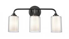 Innovations Lighting 342-3W-BK-CLW-LED - Fairbank - 3 Light - 20 inch - Matte Black - Bath Vanity Light