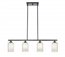 Innovations Lighting 342-4I-BK-CLW-LED - Fairbank - 4 Light - 34 inch - Matte Black - Cord hung - Island Light