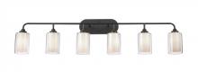 Innovations Lighting 342-6W-BK-CLW-LED - Fairbank - 6 Light - 48 inch - Matte Black - Bath Vanity Light