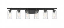 Innovation Lighting 353-6W-BK-CL-LED - Ice - 6 Light - 42 inch - Matte Black - Bath Vanity Light