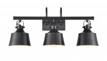 Innovation Lighting 370-3W-BK-M - Provin - 3 Light - 28 inch - Matte Black - Bath Vanity Light