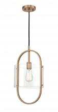 Innovation Lighting 371-1P-BB-CL - Pelham - 1 Light - 10 inch - Brushed Brass - Cord hung - Mini Pendant