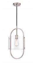 Innovation Lighting 371-1P-SN-CL - Pelham - 1 Light - 10 inch - Brushed Satin Nickel - Cord hung - Mini Pendant