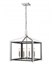 Innovations Lighting 376-4CR-BPN-16 - Wiscoy - 4 Light - 16 inch - Black Polished Nickel - Chain Hung - Pendant