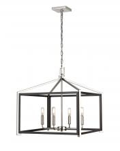 Innovation Lighting 376-4CR-BPN-20 - Wiscoy - 4 Light - 20 inch - Black Polished Nickel - Chain Hung - Pendant