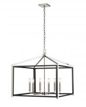 Innovations Lighting 376-6CR-BPN-24 - Wiscoy - 6 Light - 24 inch - Black Polished Nickel - Chain Hung - Chandelier