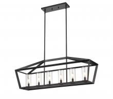 Innovations Lighting 378-6I-WZ-CL-39 - Colchester - 6 Light - 39 inch - Weathered Zinc - Linear Pendant