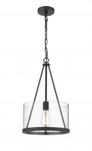 Innovation Lighting 383-1S-BK-G383A-12CL - Marissa - 1 Light - 12 inch - Matte Black - Chain Hung - Mini Pendant