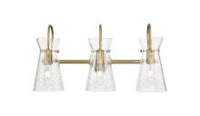 Innovation Lighting 385-3W-BB-G385-5CL - Nichole - 3 Light - 24 inch - Brushed Brass - Bath Vanity Light