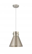 Innovations Lighting 410-1PM-SN-M411-10SN - Newton Cone - 1 Light - 10 inch - Satin Nickel - Cord hung - Pendant