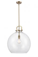 Innovation Lighting 410-1S-BB-18CL - Newton Sphere - 1 Light - 18 inch - Brushed Brass - Cord hung - Pendant