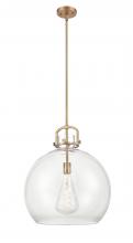 Innovation Lighting 410-1SL-BB-G410-18CL - Newton Sphere - 1 Light - 18 inch - Brushed Brass - Pendant