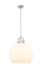 Innovations Lighting 410-1SL-SN-G410-18WH - Newton Sphere - 1 Light - 18 inch - Satin Nickel - Multi Pendant