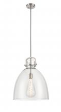 Innovations Lighting 410-1SL-SN-G412-16CL - Newton Bell - 1 Light - 16 inch - Satin Nickel - Multi Pendant