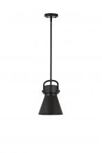 Innovations Lighting 410-1SS-BK-M411-8BK - Newton Cone - 1 Light - 8 inch - Matte Black - Multi Pendant