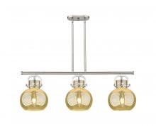 Innovation Lighting 410-3I-SN-G410-10ME - Newton Sphere - 3 Light - 42 inch - Satin Nickel - Island Light