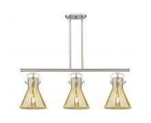 Innovation Lighting 410-3I-SN-G411-10ME - Newton Cone - 3 Light - 42 inch - Satin Nickel - Island Light