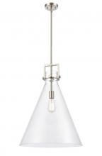 Innovation Lighting 411-1S-SN-18CL - Newton Cone - 1 Light - 18 inch - Brushed Satin Nickel - Cord hung - Pendant
