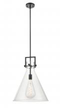 Innovation Lighting 411-1SL-BK-G411-16CL - Newton Cone - 1 Light - 16 inch - Matte Black - Pendant