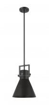 Innovation Lighting 411-1SM-BK-M411-10BK - Newton Cone - 1 Light - 10 inch - Matte Black - Mini Pendant